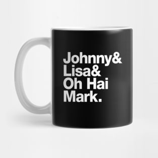 Johnny and Lisa and oh hai Mark – The Room name list Mug